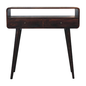 Curved Console Table | Walnut Finish | Hallway & Entryway Furniture