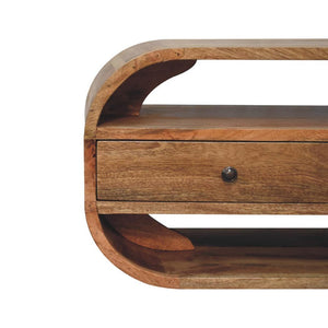 Curved Edge Media Unit | 2 Drawer TV Storage | Soft Contemporary Design