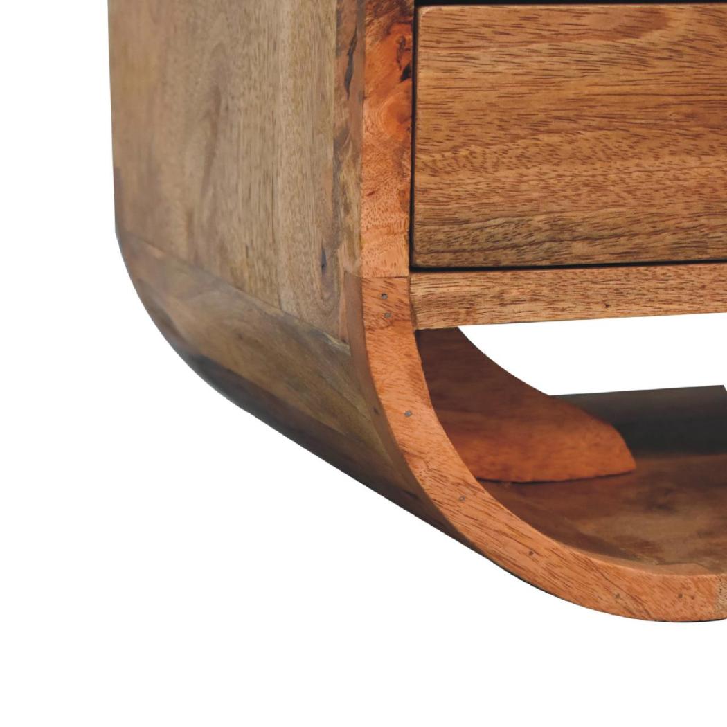 Curved Edge Media Unit | 2 Drawer TV Storage | Soft Contemporary Design