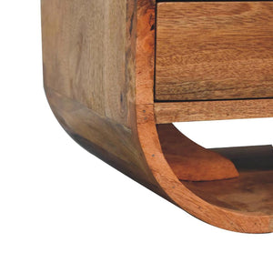 Curved Edge Media Unit | 2 Drawer TV Storage | Soft Contemporary Design