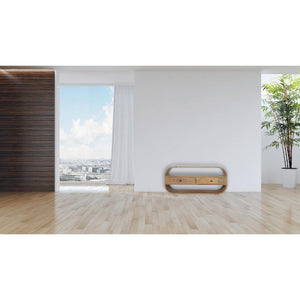 Curved Edge TV Unit | 2 Drawer Media Console | Living Room Storage