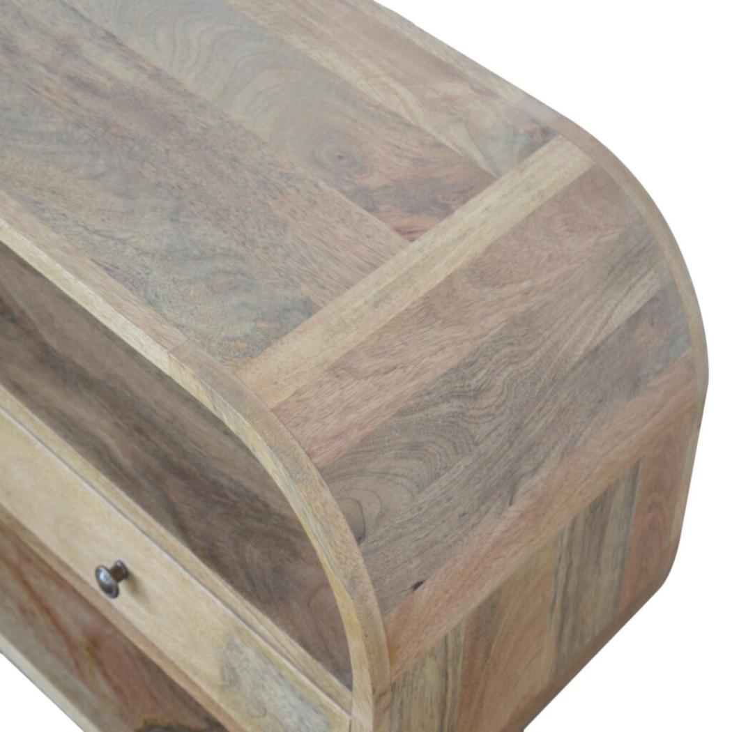 Curved Edge TV Unit | 2 Drawer Media Console | Living Room Storage