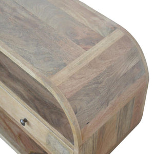 Curved Edge TV Unit | 2 Drawer Media Console | Living Room Storage