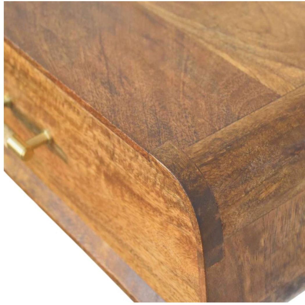 Curved Floating Bedside Table | Sculptural Wall-Mounted Storage