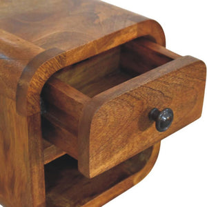 Curved Floating Nightstand | Compact Wall-Mounted Bedside Table