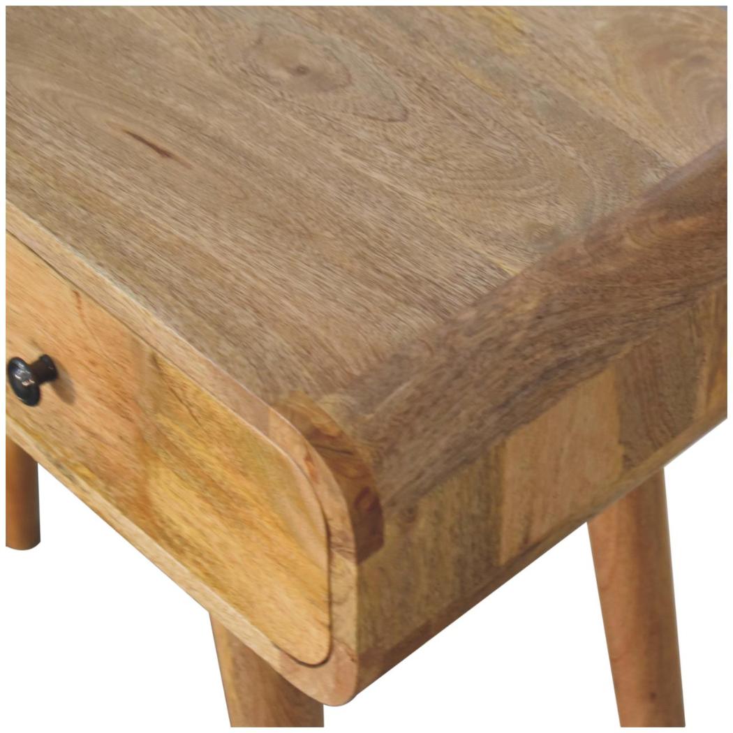 Curved Hallway Table | Oak-Inspired Finish | Entryway Furniture