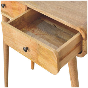 Curved Hallway Table | Oak-Inspired Finish | Entryway Furniture