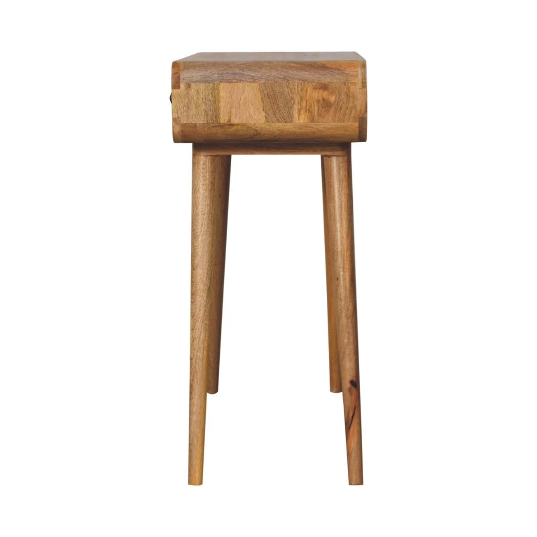Curved Hallway Table | Oak-Inspired Finish | Entryway Furniture