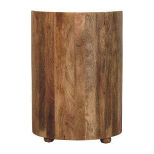 Curved Marble-Top Bedside Table | Sculptural Bedroom Storage