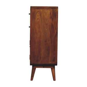Curved Nordic Cabinet | Solid Mango Wood | Sculpted Storage