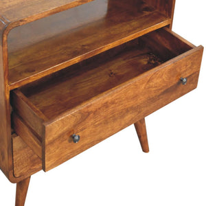 Curved Nordic Console Table | Solid Mango Wood | Sculpted Hallway Design