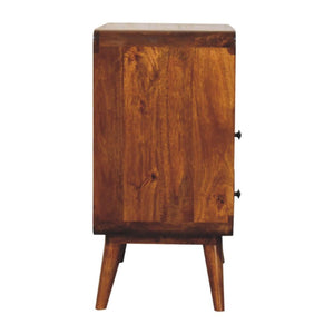 Curved Nordic Console Table | Solid Mango Wood | Sculpted Hallway Design