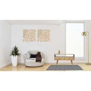 Curved Oak Finish Media Unit | 2 Drawers | Solid Mango Wood
