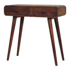 Curved Two-Drawer Console Table | Sculptural Hallway Storage