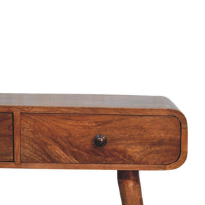 Curved Two-Drawer Console Table | Sculptural Hallway Storage
