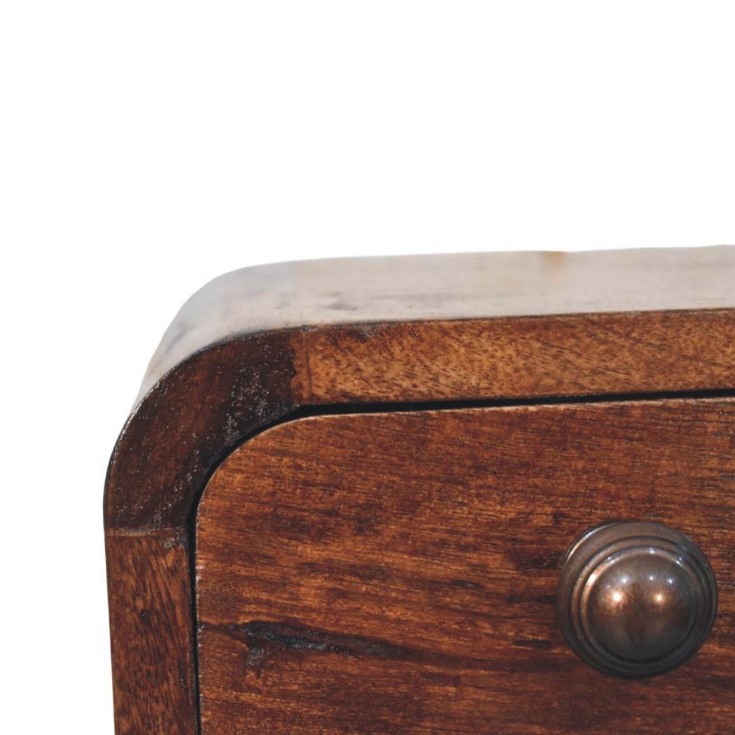 Curved Wall-Mounted Bedside Table | Floating Bedroom Storage