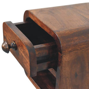 Curved Wall-Mounted Bedside Table | Floating Bedroom Storage