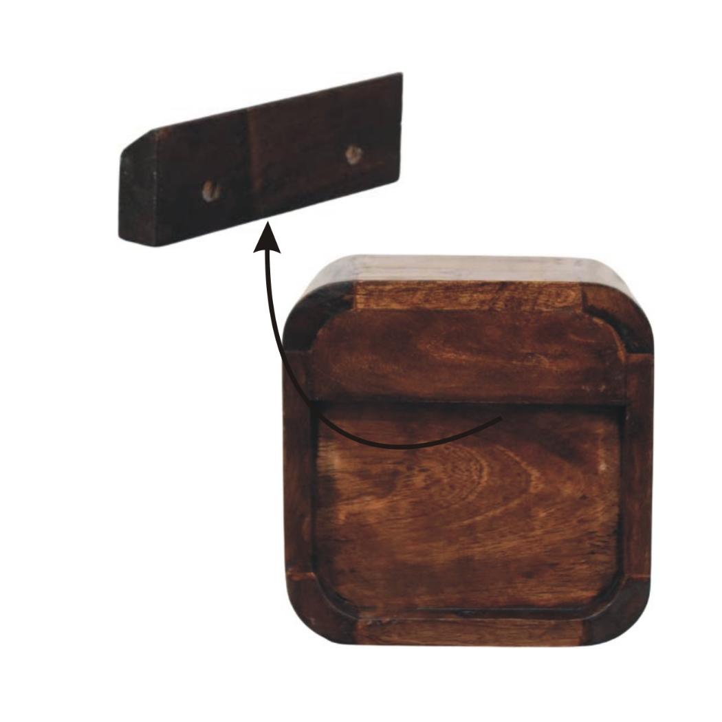 Curved Wall-Mounted Bedside Table | Floating Bedroom Storage