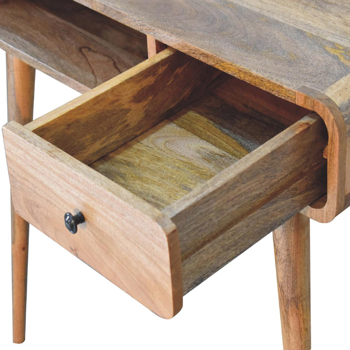 Curved Writing Desk | Oak-Inspired Finish | Home Office Furniture