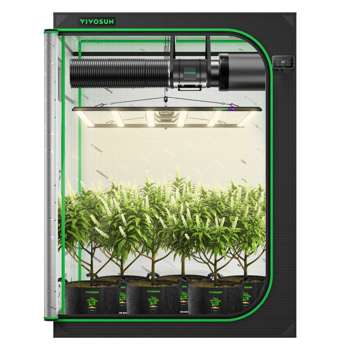 Large-Capacity Smart Grow Tent System | 5x5 ft | 750W Full Spectrum LED