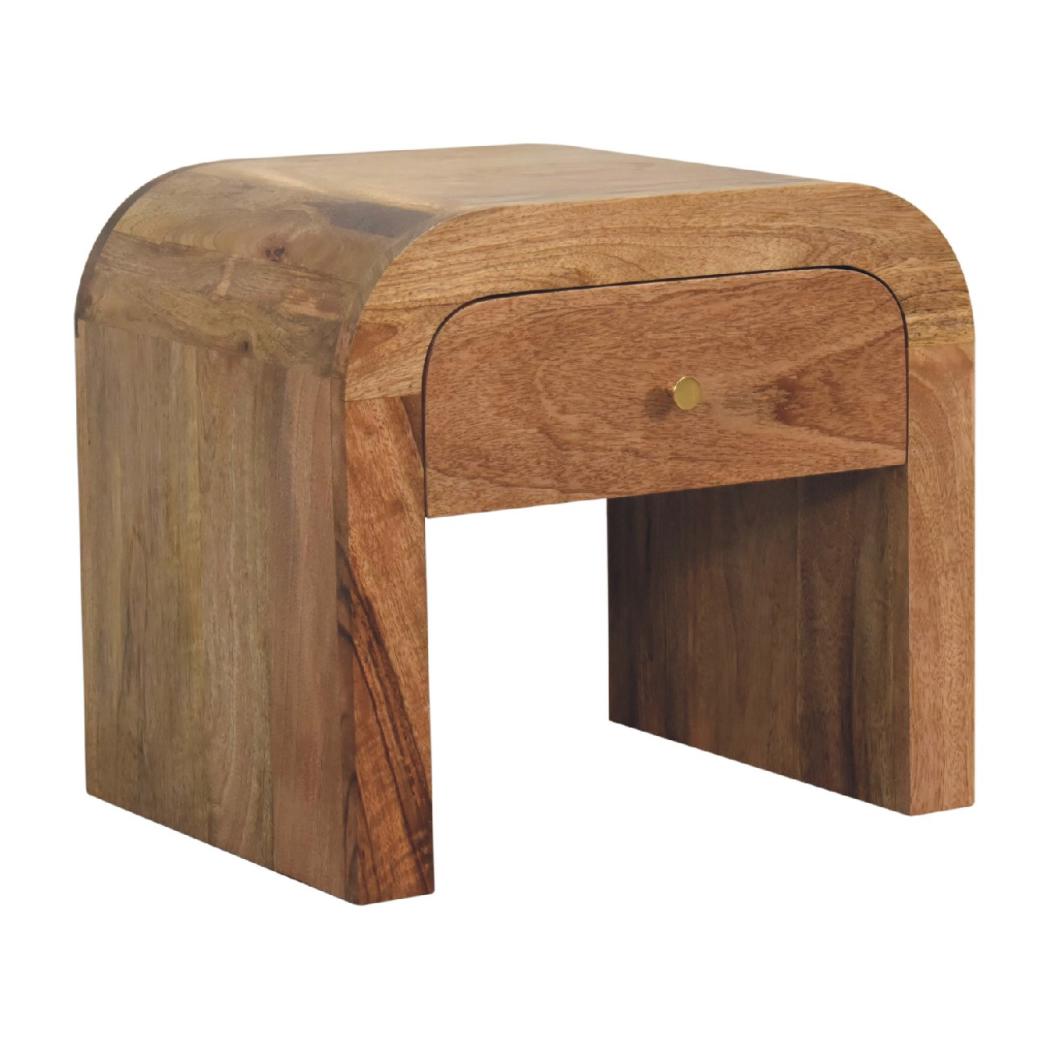 Darcy Bedside | Solid Mango Wood | Natural Wood Finish | Artisan-Crafted Design
