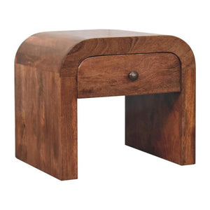 Darcy Bedside Table | Solid Mango Wood | Honey Caramel Finish | 1 Drawer Nightstand