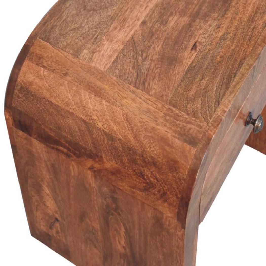 Darcy Bedside Table | Solid Mango Wood | Honey Caramel Finish | 1 Drawer Nightstand