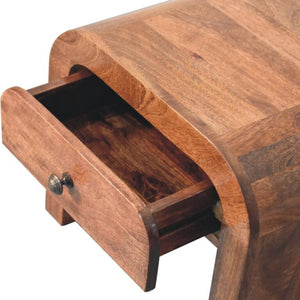 Darcy Bedside Table | Solid Mango Wood | Honey Caramel Finish | 1 Drawer Nightstand