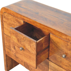 Darcy Chest of Drawers | Solid Mango Wood | Chestnut Finish | 6 Drawers