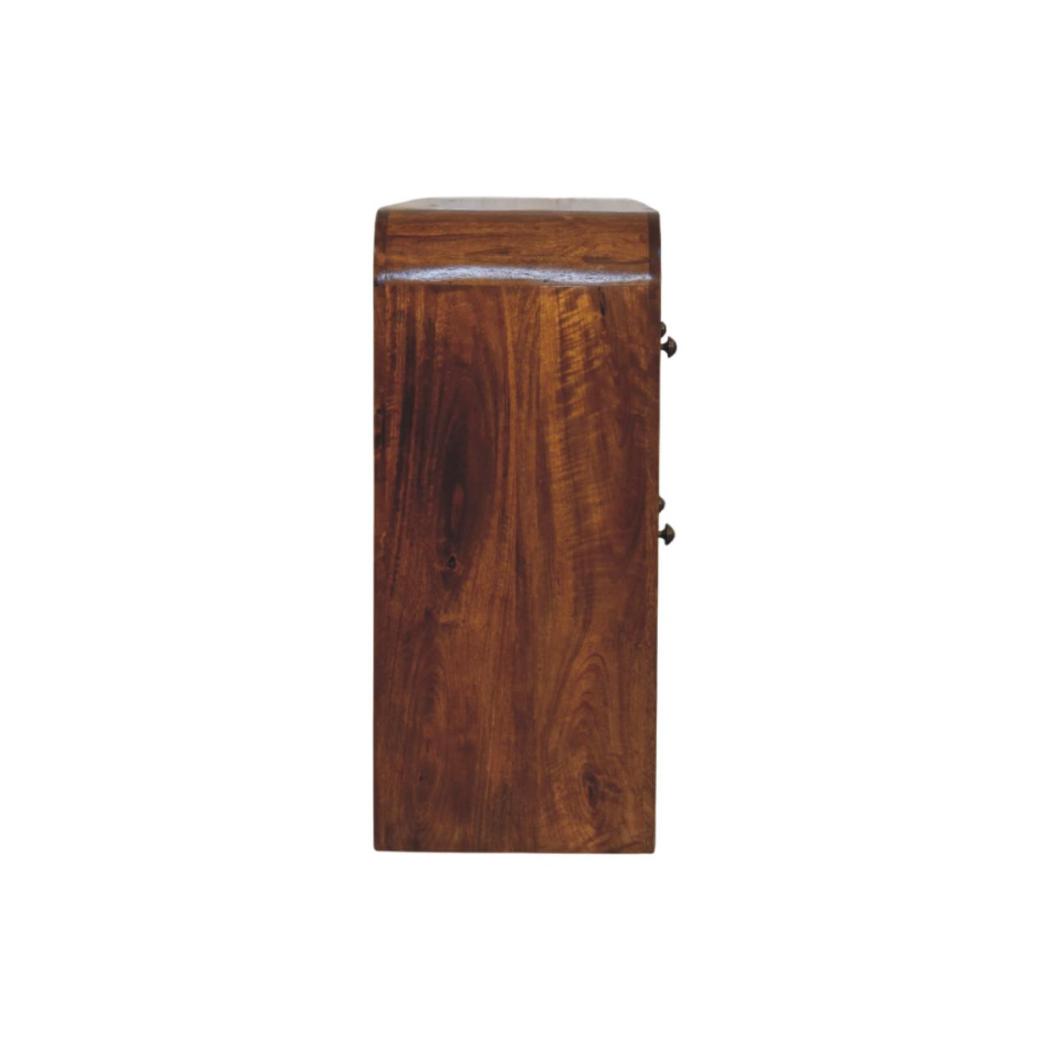 Darcy Chest of Drawers | Solid Mango Wood | Chestnut Finish | 6 Drawers