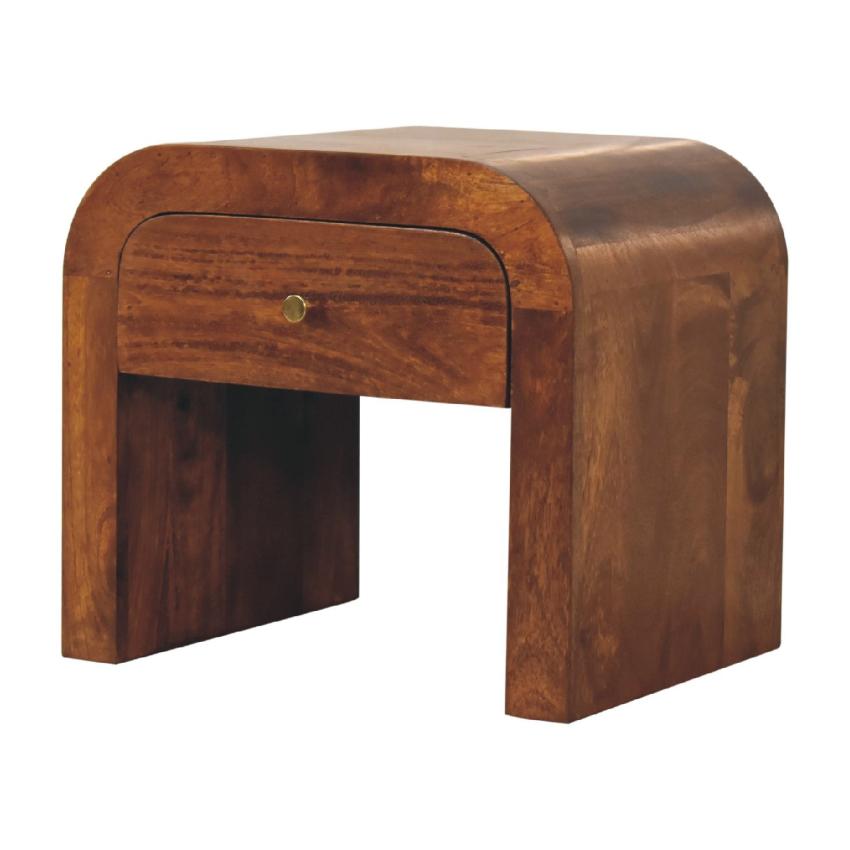 Darcy Chestnut Bedside Table | Solid Mango Wood | Bedroom Storage
