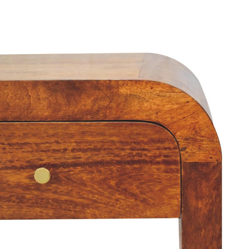 Darcy Chestnut Bedside Table | Solid Mango Wood | Bedroom Storage