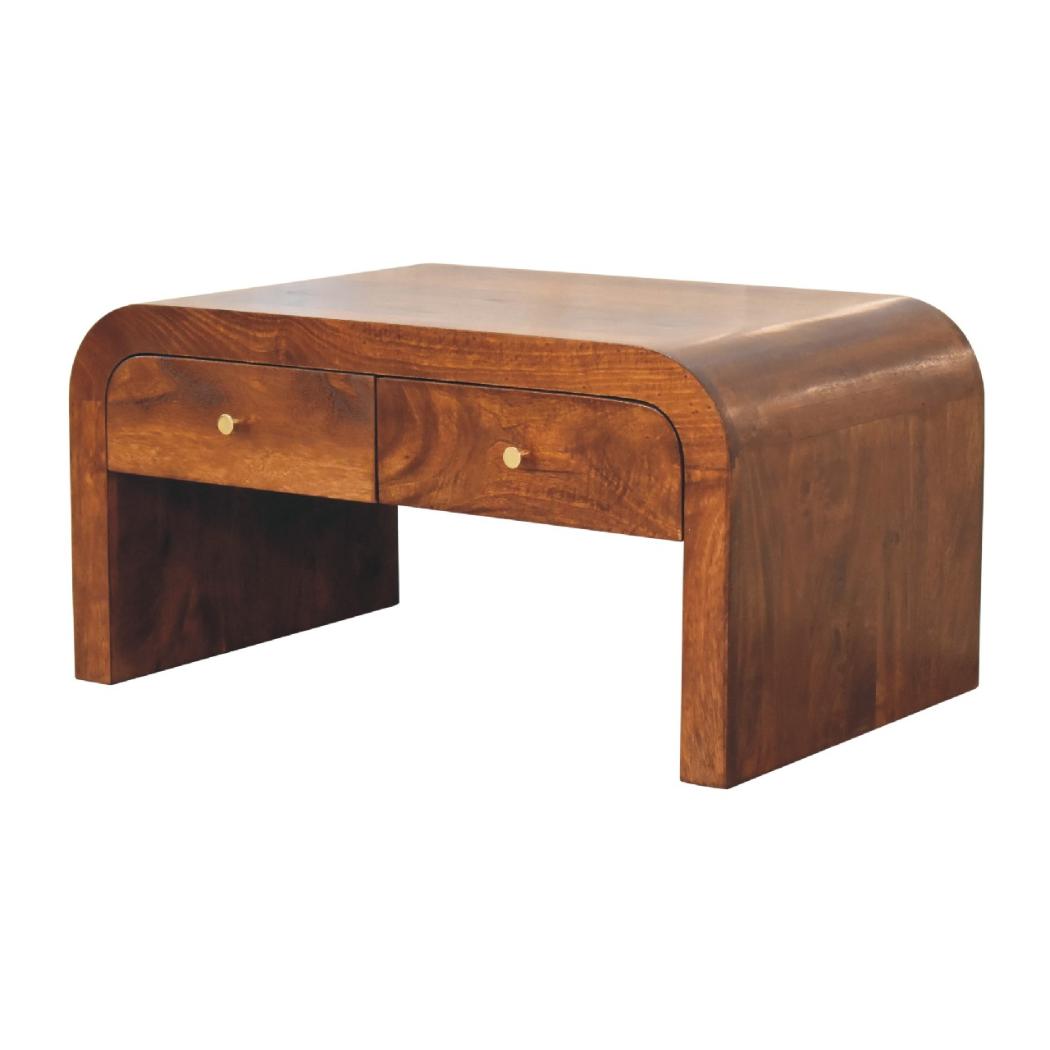 Darcy Chestnut Coffee Table | Solid Mango Wood | Artisan-Crafted Design