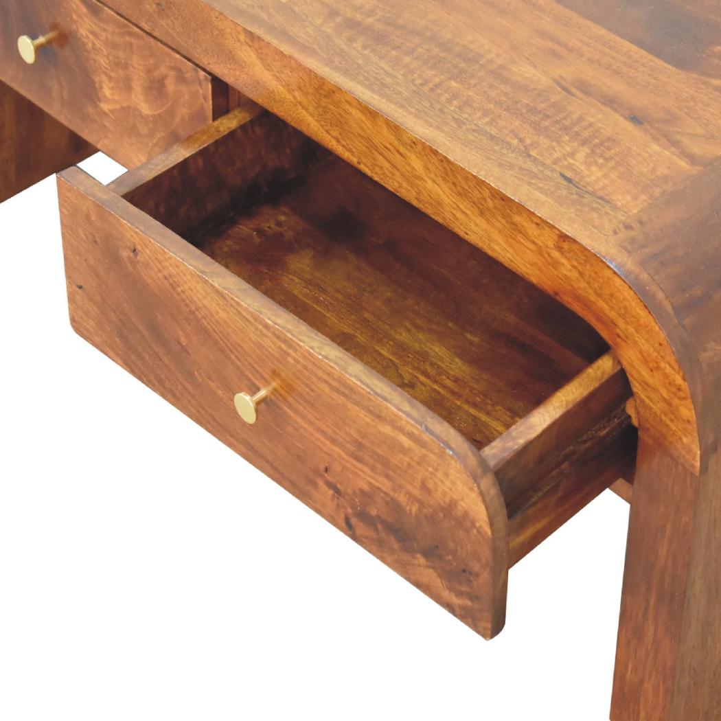 Darcy Chestnut Media Unit | Solid Mango Wood | Artisan-Crafted Design