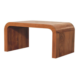 Darcy Coffee Table | Solid Acacia Wood | Caramel Finish | Curved Coffee Table
