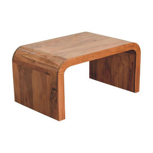 Darcy Coffee Table | Solid Acacia Wood | Caramel Finish | Curved Coffee Table