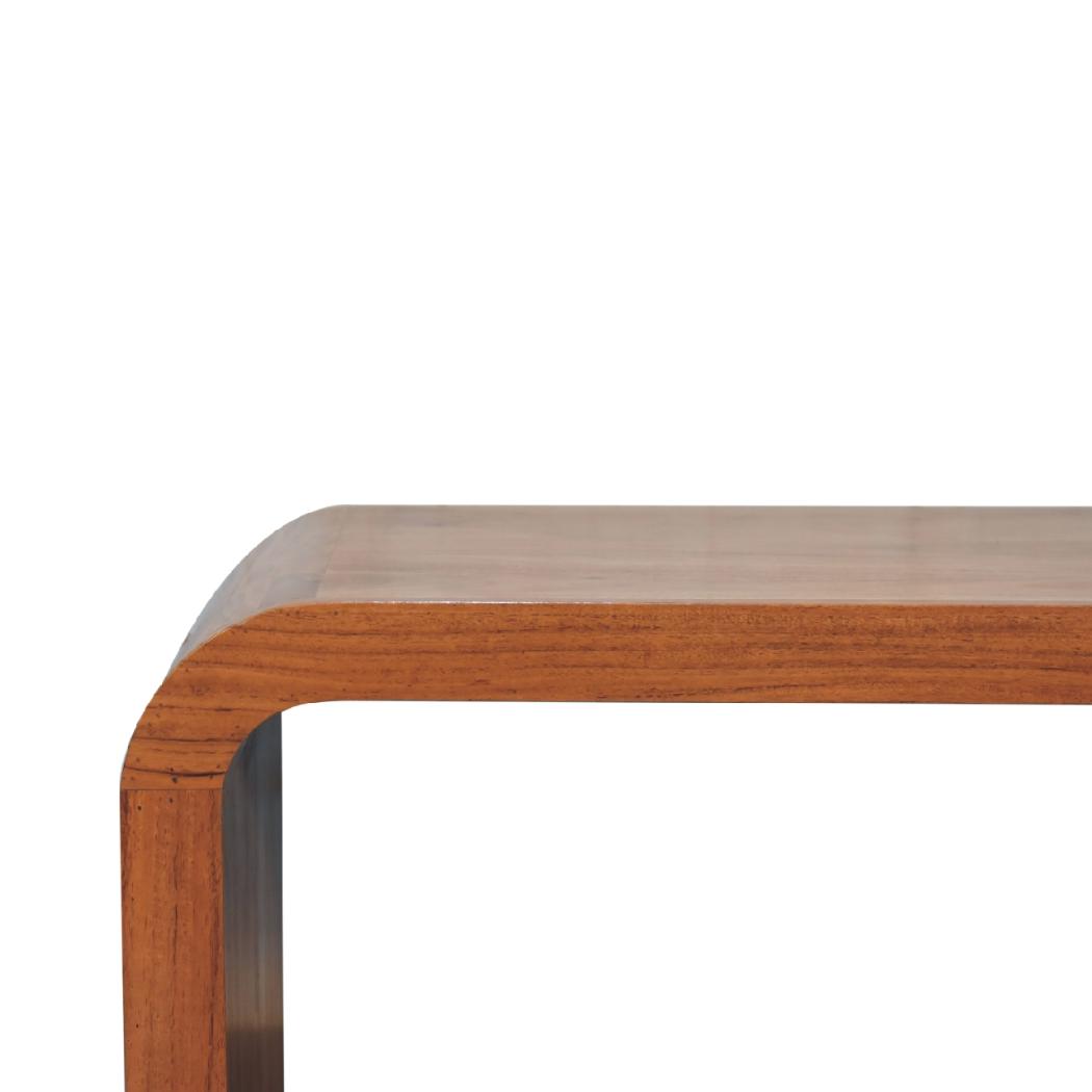 Darcy Coffee Table | Solid Acacia Wood | Caramel Finish | Curved Coffee Table