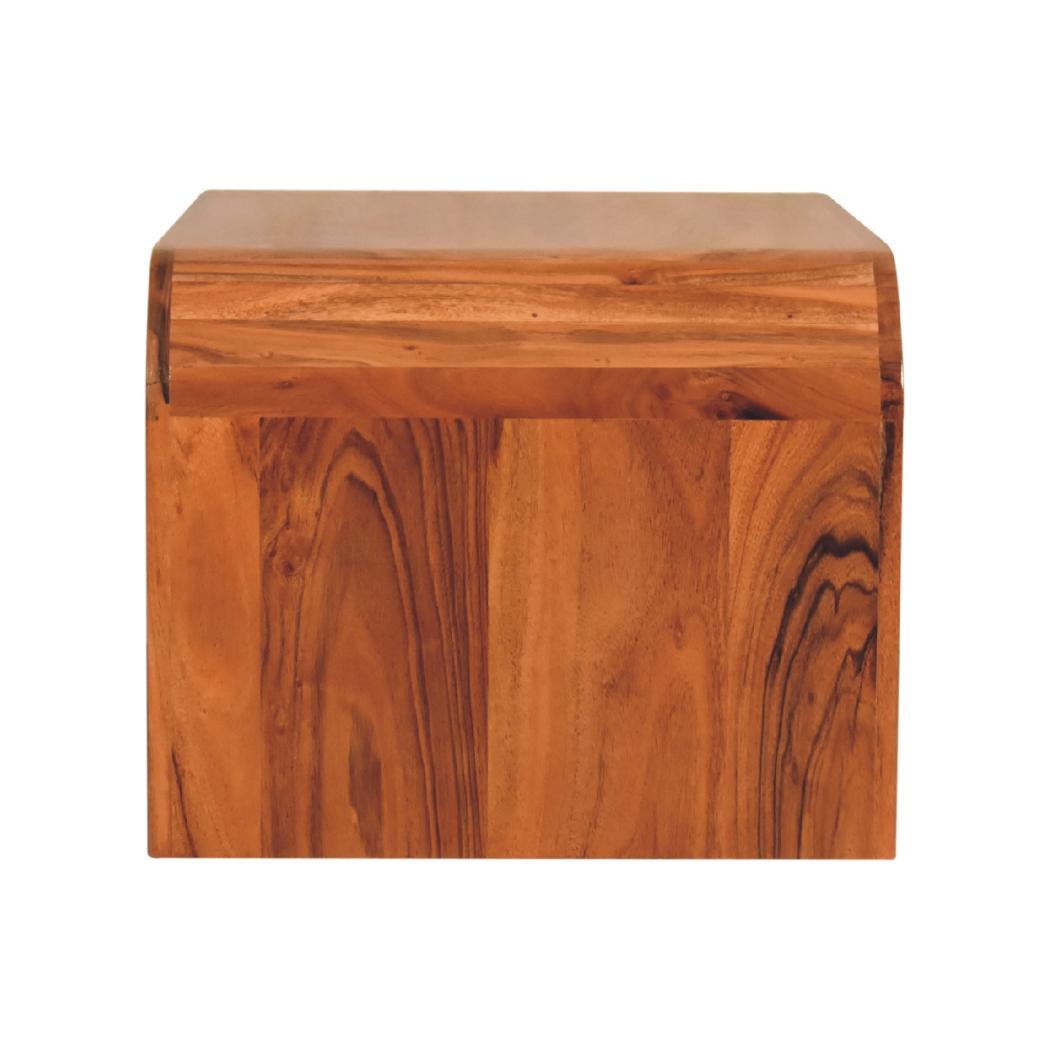 Darcy Coffee Table | Solid Acacia Wood | Caramel Finish | Curved Coffee Table