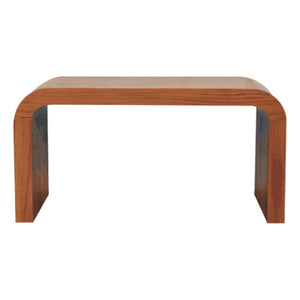 Darcy Coffee Table | Solid Acacia Wood | Caramel Finish | Curved Coffee Table