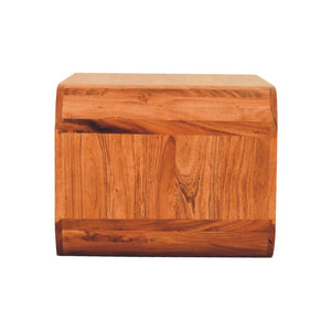 Darcy Media Unit | Solid Acacia Wood | Caramel Finish | Curved TV Stand