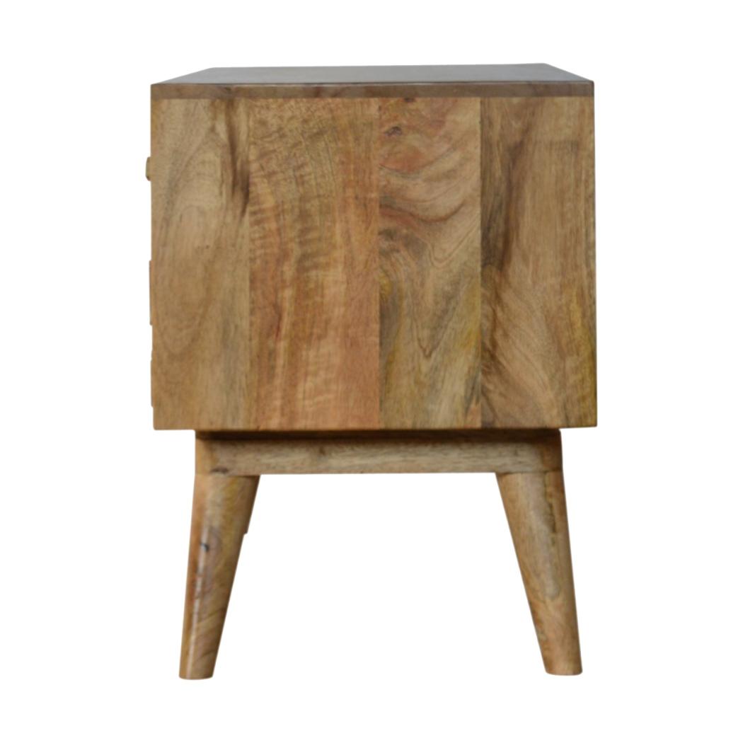 Diamond Carved TV Unit | Textured Geometric Detail | Living Room Furniture
