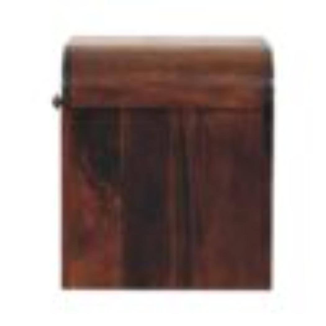 Disc Bedside Table | Solid Mango Wood | California Walnut Finish | 1 Drawer Nightstand