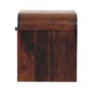 Disc Bedside Table | Solid Mango Wood | California Walnut Finish | 1 Drawer Nightstand