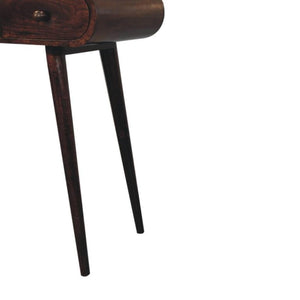 Dressing Table | Solid Mango Wood | California Walnut Finish | Foldable Mirror & 3 Drawer Vanity Desk