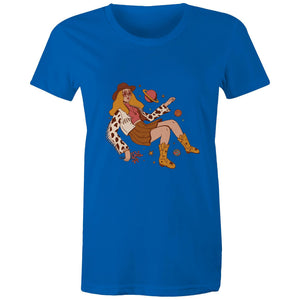 Women's Cowgirl In Space Maple Tee
