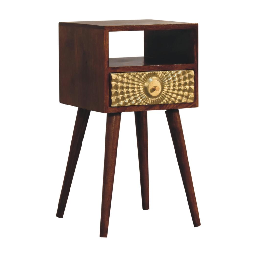 Eden Mini Bedside | Solid Mango Wood | Natural Wood Finish | Compact Design