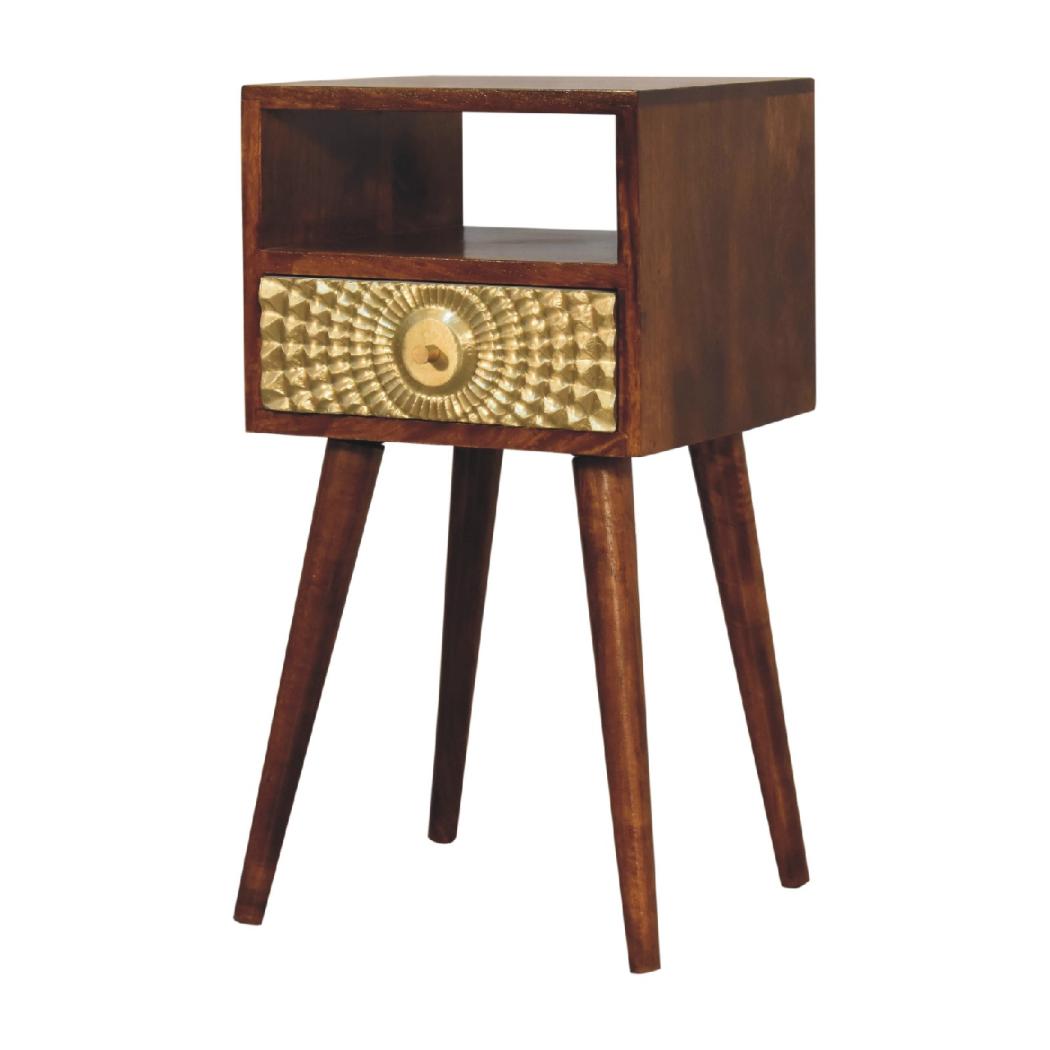 Eden Mini Bedside | Solid Mango Wood | Natural Wood Finish | Compact Design