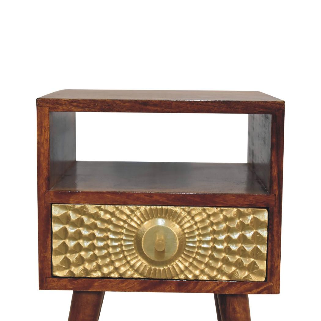 Eden Mini Bedside | Solid Mango Wood | Natural Wood Finish | Compact Design