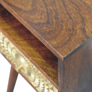 Eden Mini Bedside | Solid Mango Wood | Natural Wood Finish | Compact Design