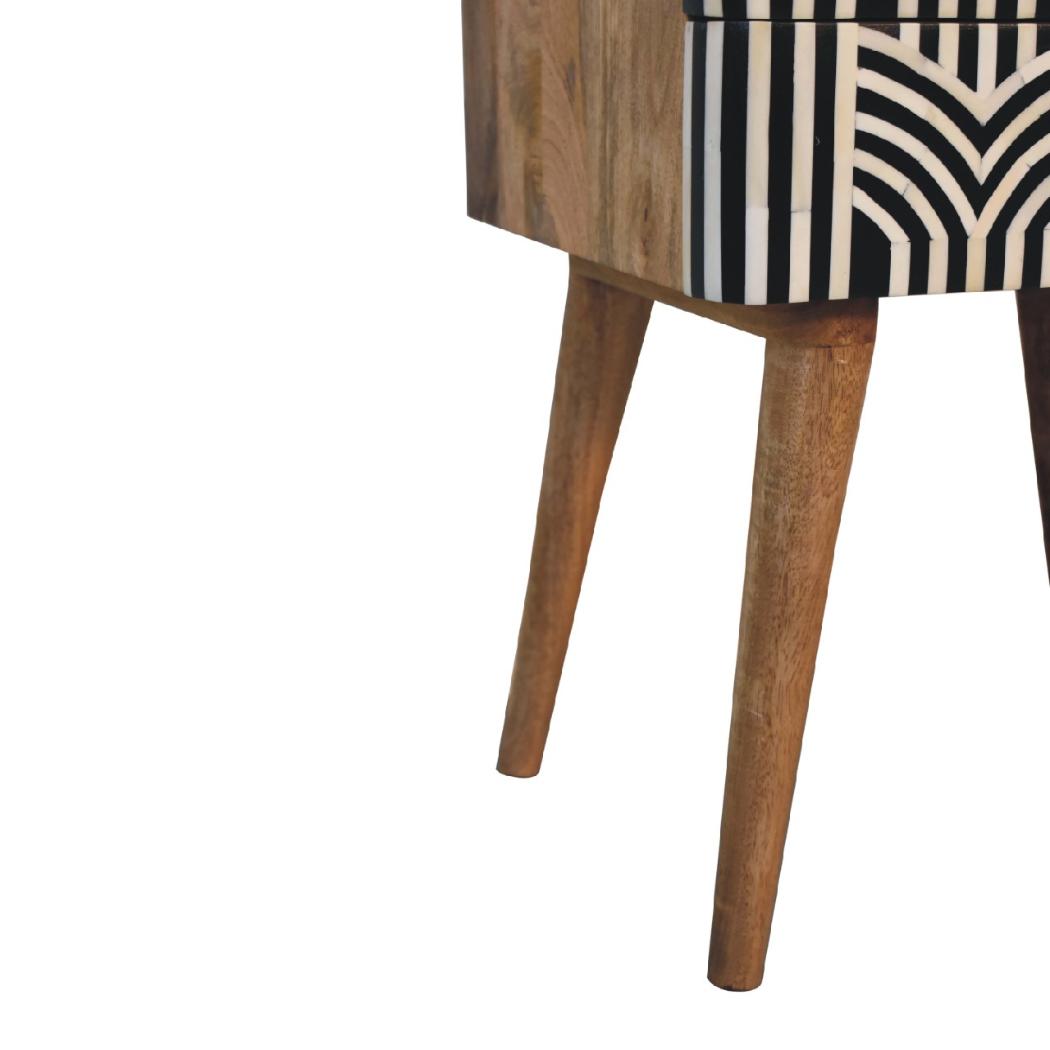 Edessa Bone Inlay Bedside | Artisan Bone Inlay | Natural Inlay Finish | Artisan Inlay Detail